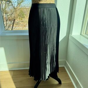 H&M Black Pleated Maxi Skirt